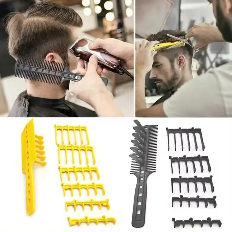 

Haircut Accessories Hair Trimming Template Curved Taper Clipper Blend Frend Comb Guide Home Ruler Band Limit Cutting Tool