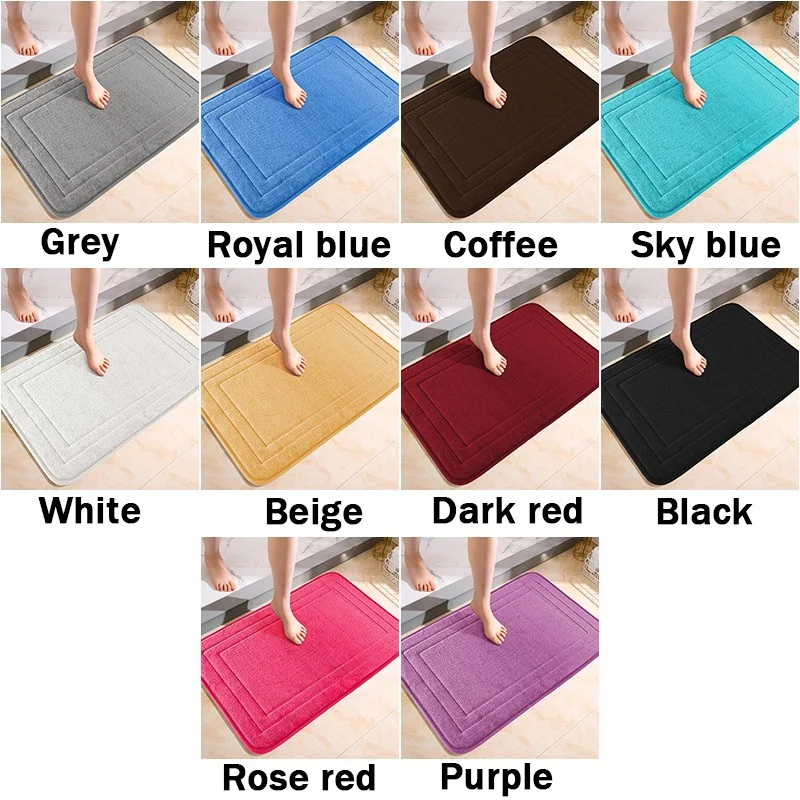 Bath Mat Non-Slip Bathroom Rug Mat Soft Absorbent Bath Mat Machine Washable Bathroom Shower Door Floor Mat Carpet for Tub,Room