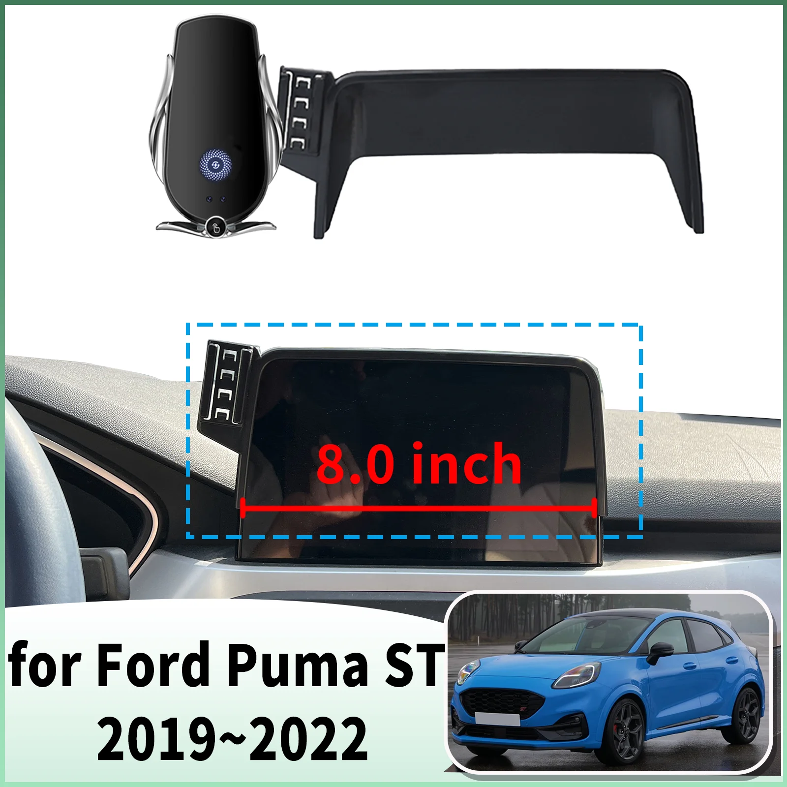 

fit for Ford Puma ST 2019-2022 Titanium ST-Line X (8in) Specific Dashboard Navigation Phone Holder Mount Design accessoires