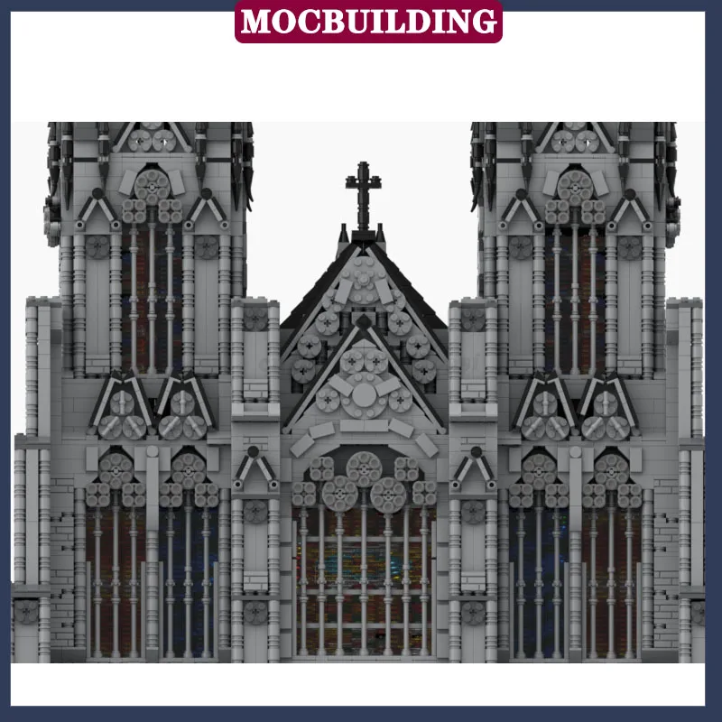 MOC Street View Castle Cathedral Model Building Block Set Building Collection Children's Toys Birthday Gift