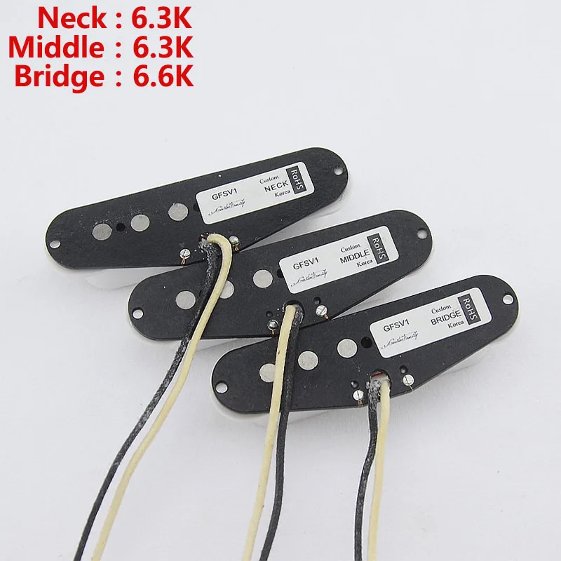 GFSV1 Custom Vintage Single  Alnico Pickups For ST Electric Guitar Made in Korea 1 Set 3 Pieces