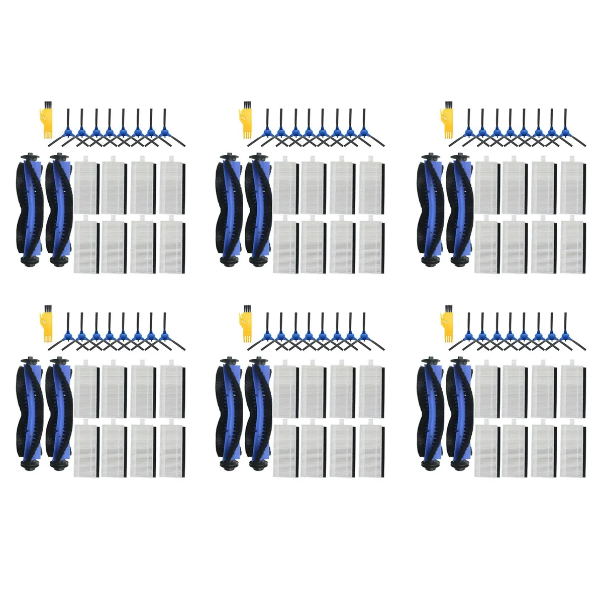 

6set Replacement Part for RoboVac 11S, 15C, 30, 30C, 12, 35C, 25C, 15T Robotic Vacuums Cleaner Household Cleaning