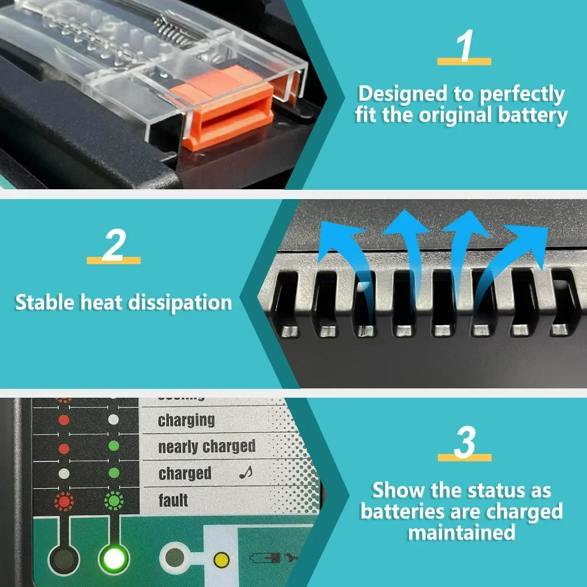 Makita 18V Battery Charger For Power Tools Replacement Accessories BL1860 BL1850 BL1830 Rechargeable batteries DC18RC Charger