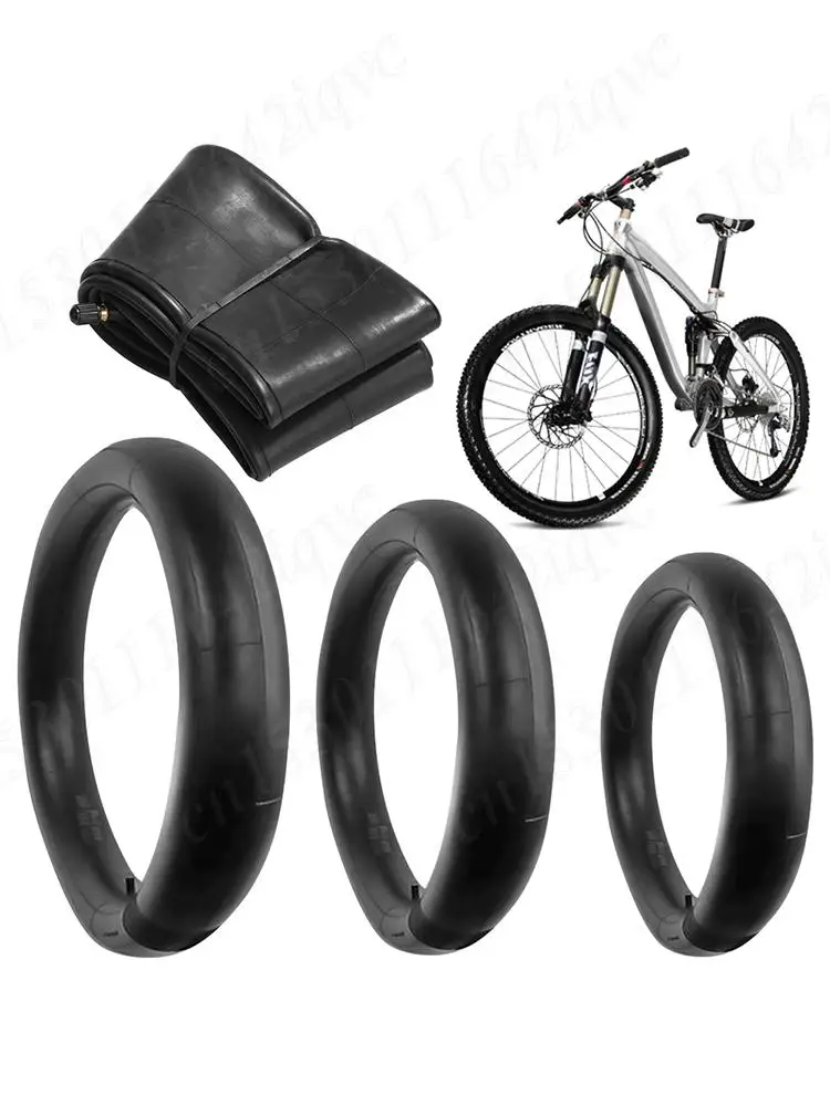 Bike Inner Tube with AV Schrader Valve Wided Spare Tube Butyl Rubber Snowmobiles Tyre for E-Bike MTB Fat Beach Bikes