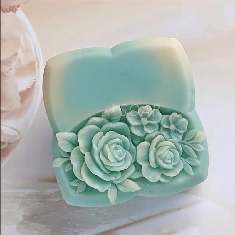 2023 3D Flower Soap Making Mold Silicone Soap Molds for Soap Candle Making DIY Natural Soap Cake Mousee Resin Crafts Making Tool