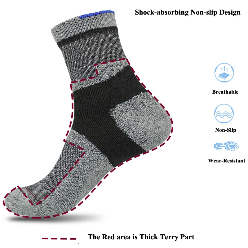 Professional Badminton Socks Elite Middle Tube Thick Towel Non-slip Sweat-absorbent Training Sports Tennis Socks Men Women