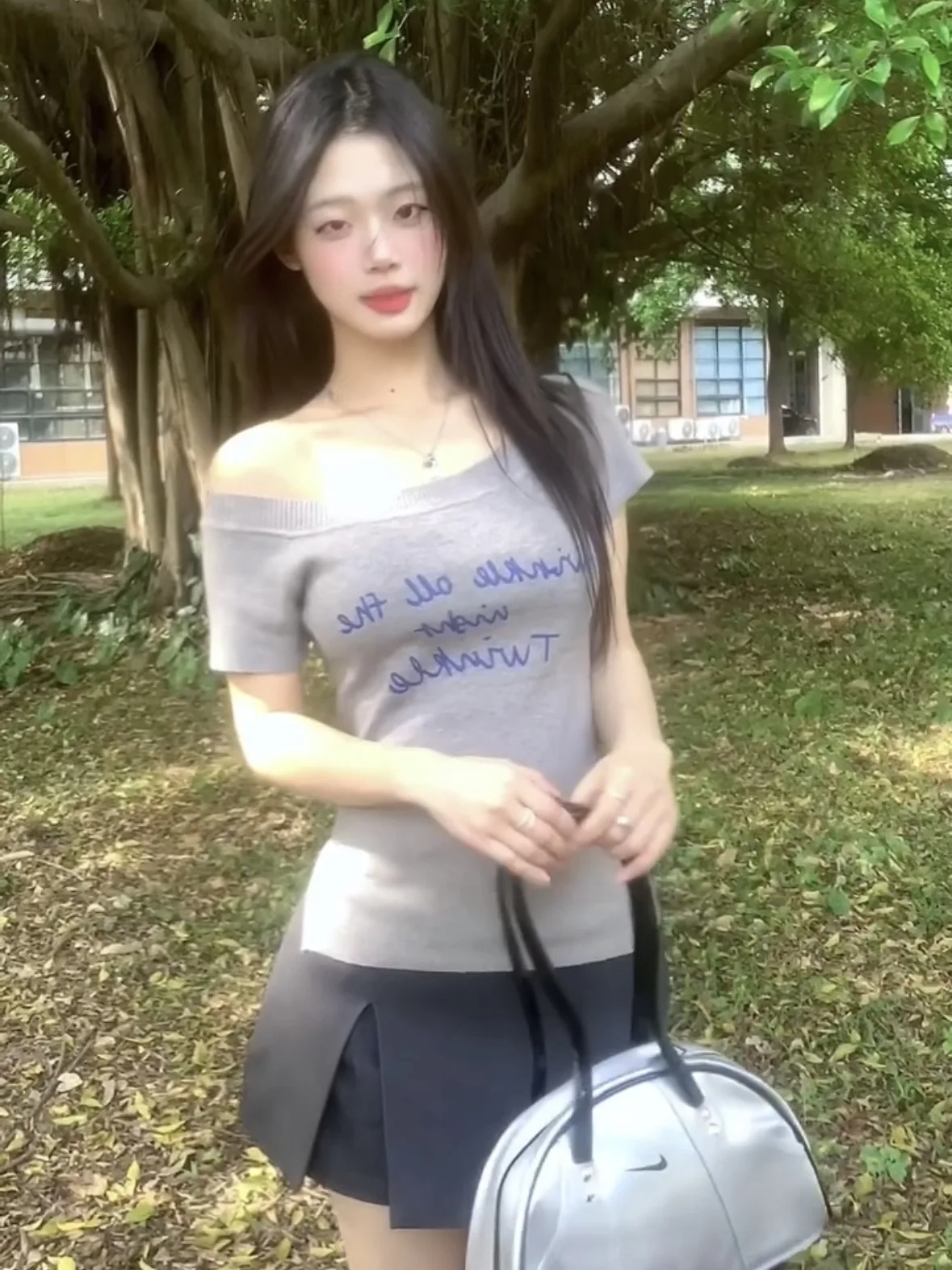 Sexy ort Sve Knitted T-irt Women's Summer Slim Fit Faionable Korean Sle Print Casual Wear Office Commute Creative