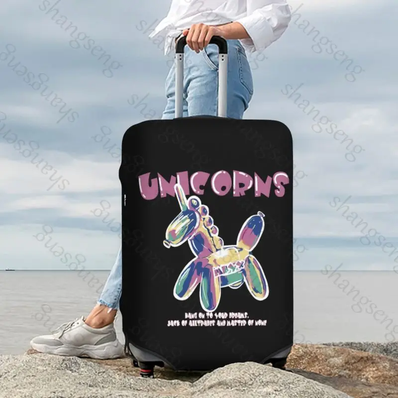 unicorns Colorful balloon Painting Thicken Luggage Cover Elasticity Trolley dust cover Suitcase Protection Suitcase Case