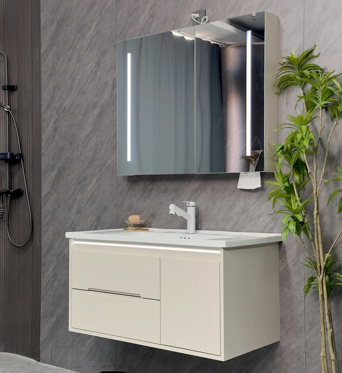 

Modern Design Wall Mounted LED Mirror Vanity Durable Fashionable Bathroom Cabinet Factory Direct Sales Popular In The Market