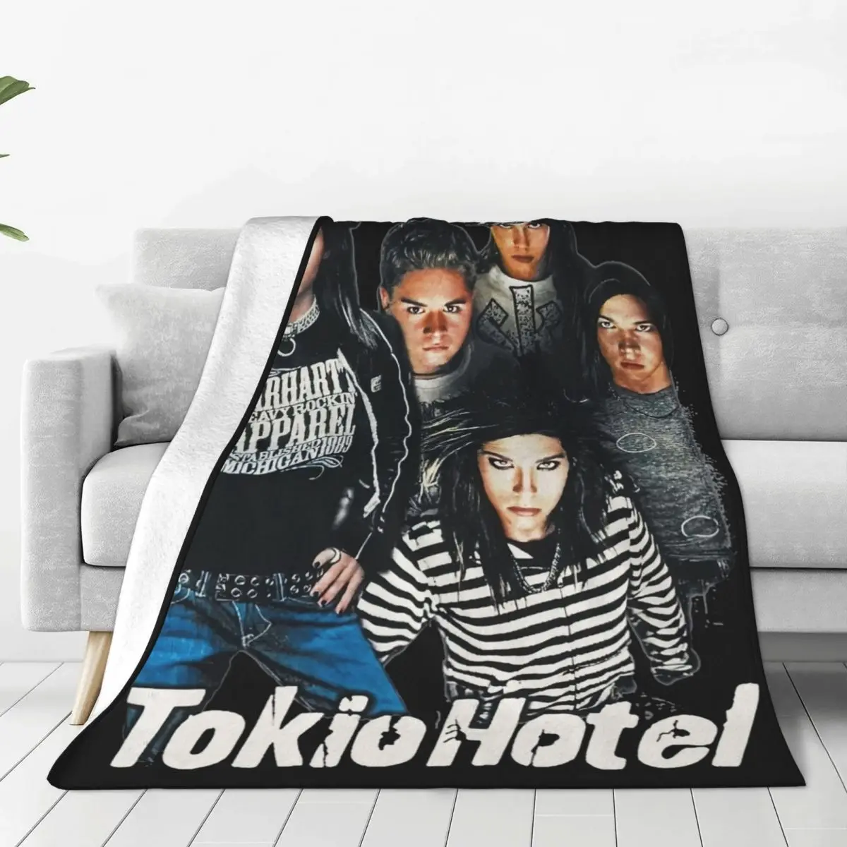 Tokio Hotel Fruit Of The Loom Big Velvet Throw Blanket Rock Roll Band Blankets for Sofa Travel Lightweight Thin Bedding Throws