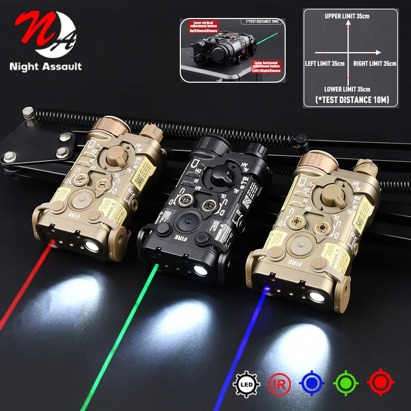 NGAL All Metal WADSN Red Green Blue Dot Strobe Laser IR Ray Aimming LED White Light Hunting Scout Light Airsoft Weapon Accessor