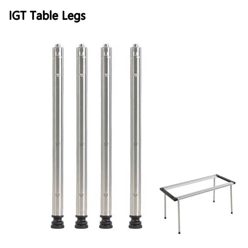 SP 2024 Camping IGT Table Legs Combination Picnic Table Legs Stainless Steel Three-Gear Telescopic Table Legs Outdoor igt