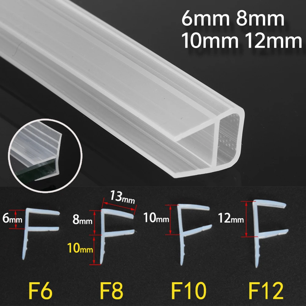 

2 м 6/8/10/12 мм уплотнительная лента F/U форма силиконовая водонепроницаемая гибкая лента для душевой комнаты, уплотнительная лента для двери, окна, стекла