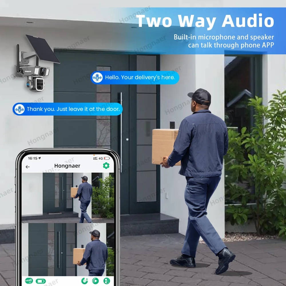 New Technology 3 Lens 10X Zoom WiFi 4G Network 2 In 1 Wireless Solar Panel Power PTZ Camera CCTV Outdoor Security Solar Camera