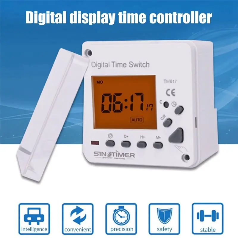 SINOTIMER TM617-1 Intelligent Backlight Large Screen Time Control Switch Timer Panel