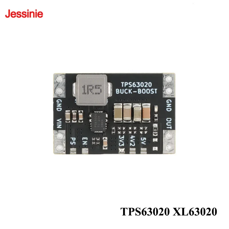 10Pcs/1pc TPS63020 3.3V 4.2V 5V Lithium Battery Automatic Boost Buck Step Up Down Module XL63020 Microcontroller Power Ripple