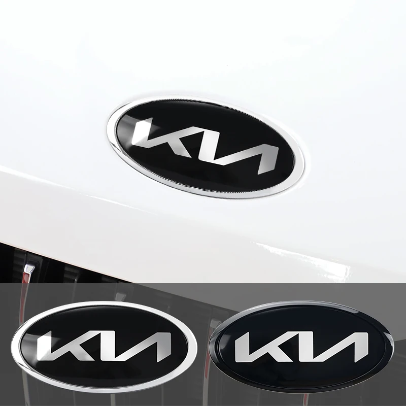 Car Front Hood Emblem Rear Trunk Badge Sticker For KIA Sportage Ceed Sorento Cerato Optima Picanto Rio Soul Car Accessories