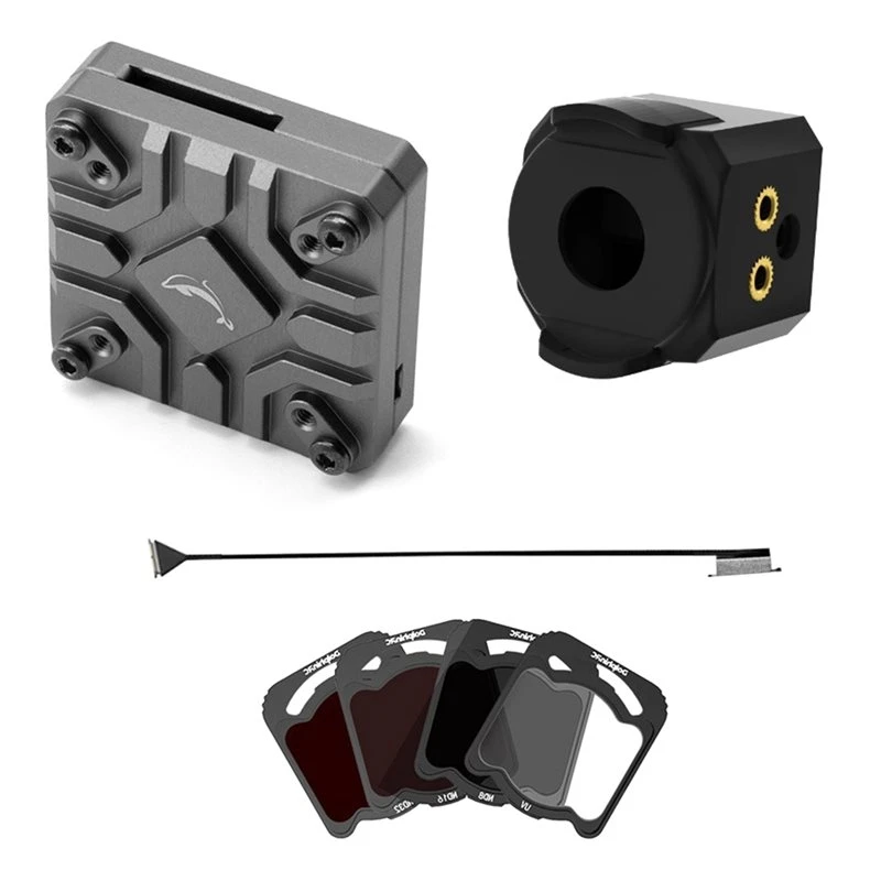 X12A-Aluminum Heat Sink Case For DJI O4 Pro V2 Unit Lens Cover Modification Parts Cooling+ UV/ND8/ND16/ND32 Filters