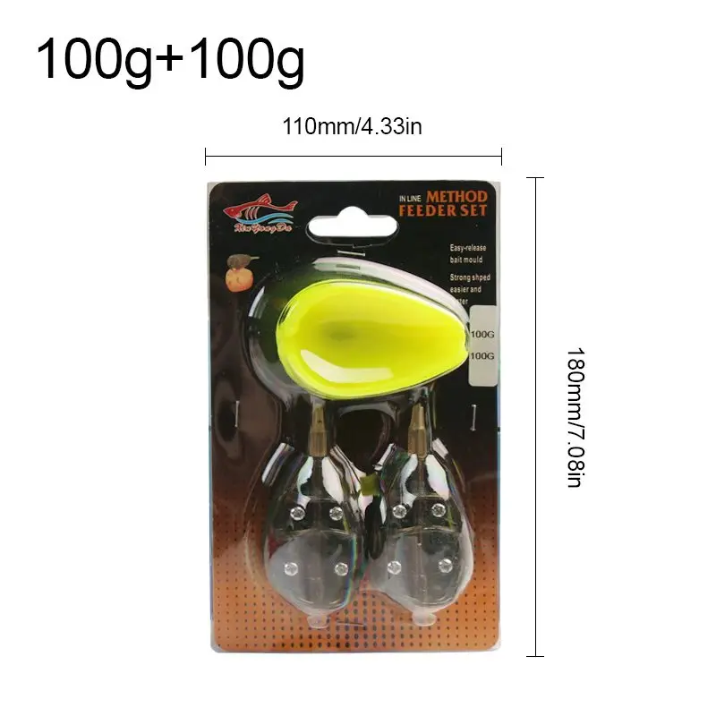 JSFUN 30 جرام 40 جرام 50 جرام 60 جرام 70 جرام 80 جرام 90 جرام 100 جرام الطعم قاذف الكارب المغذية طريقة صيد سمك الشبوط المغذية والعفن الكارب صيد السمك مجموعة