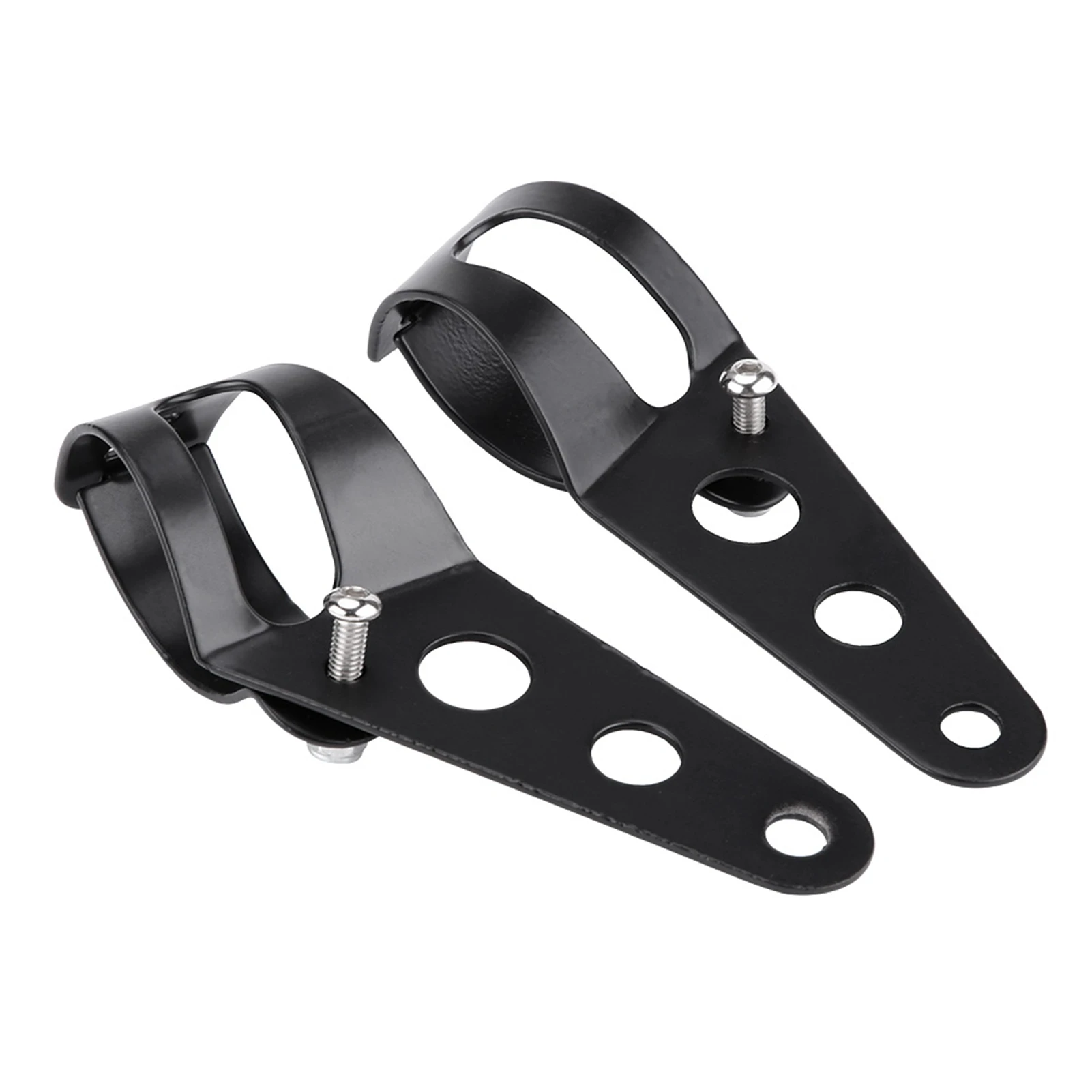 1 Pair Motorcycle Headlight Clamps Brackets Tube Clamp Mount Kit for Chopper Cafe Racer fork tube size betweem 33mm to 43mm