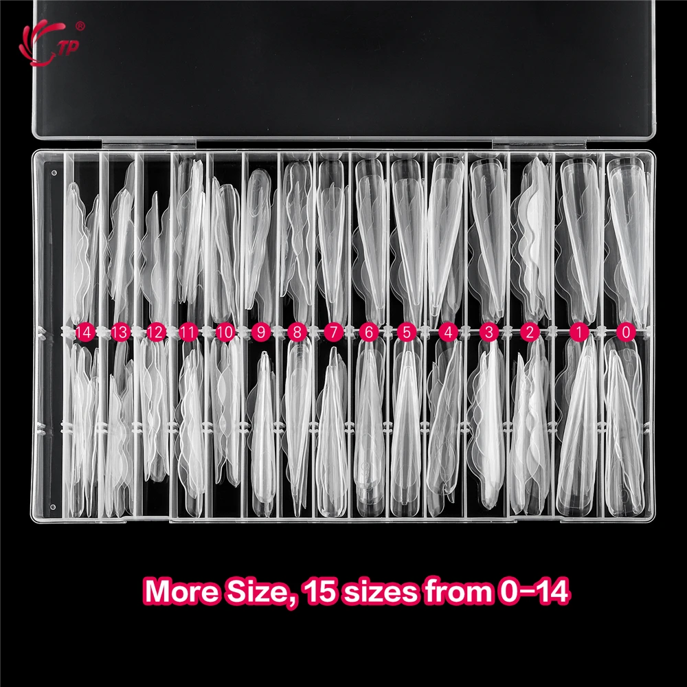 TP New 150pcs/box Nail Dual Forms Butterfly Acrylic Poly Nail Gel Mold Full Cover Nail Extension System Top Forms Manicure Tools