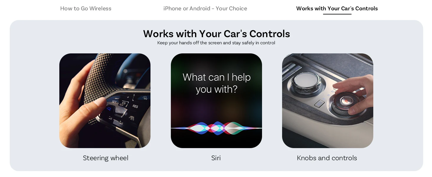 OTTOCAST Play2Video Ultra Kabelloses CarPlay AI Box Video-Streaming für Auto YouTube Netflix IPTV Plug&Play für Werks-Kabel-CarPlay – Detail 8