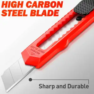 Cutterbox mit breiten utilitarischen Klingen, Kastenschneider, Versenkbar, scharf, 18 mm, 30 Einheiten, 14 Einheiten 10 Hauptverkaufsmesser 14 Zoll - №6