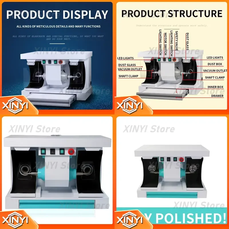 for Dental Polishing Machine Denture Small Brush Oral Technician Desktop Grinding Processing Plant Equipment