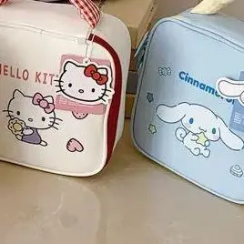

Sanrio Hello Kitty Cosmetic Bag Cute Contrast Color Toilet Bag Thickened Anti-fall Handbag Toiletry Bag Storage Bag Girls Gift