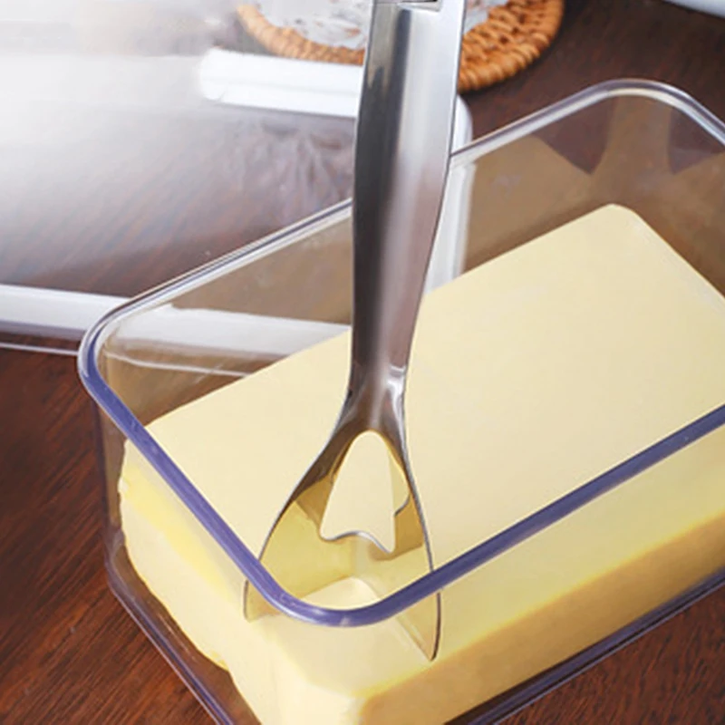 Butter Sealed Box Cutting Set Transparent Capacity Low Temperature Resistant Refrigerator Storage Cheese Box
