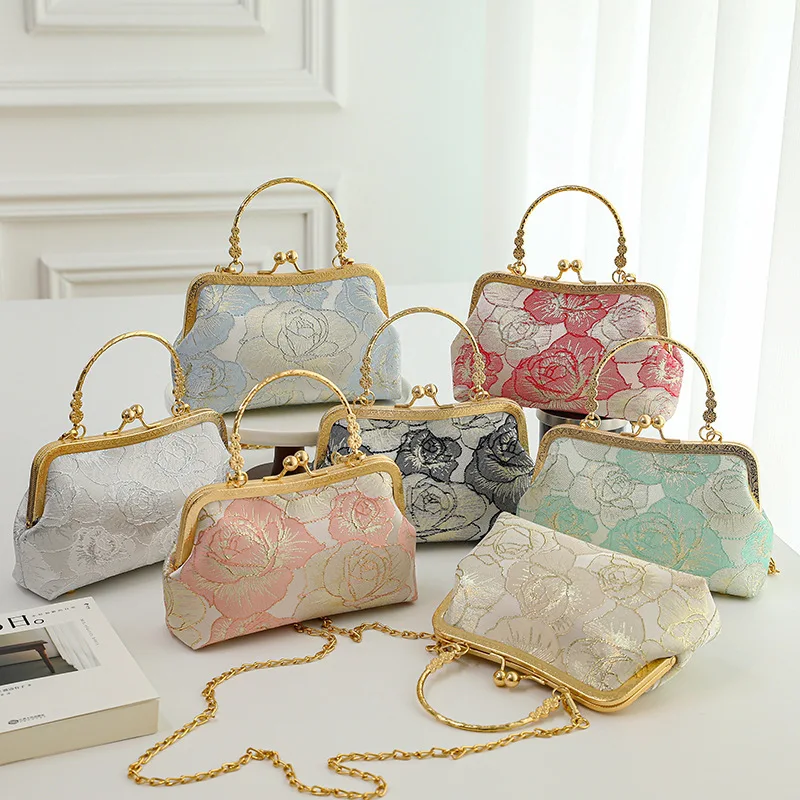 

Women's Handbags Vintage Designer Lock Shell Bags Pure Handmade Bag Women Shoulder Crossbody Bag Chic Lady Square Bags