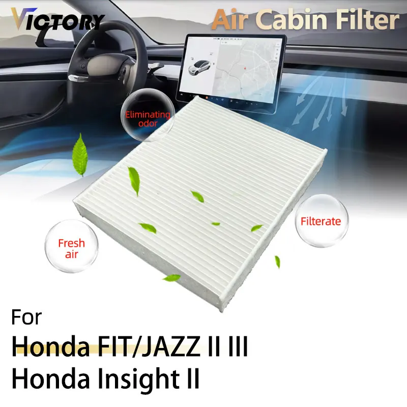 1X HEPA Car Air Cabin Filter For Honda FIT JAZZ II III GE GG GP ZA GK GH 2007-2019 HR-V II RU Insight II 2010-2014 80291-TF0-J01