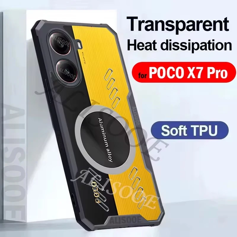 Transparent Capa for POCO X7 Pro Case HD Clear Heat Dissipation Protection Phone Cover for Xiaomi POCO X7 Pro 5G Funda