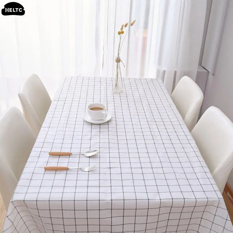 1PCS  Plaid Tablecloth PEVA Waterproof Oilproof Tablecloth Table Cloth Plaid Pattern Table Cover For Party Outdoor Picnic Cloth