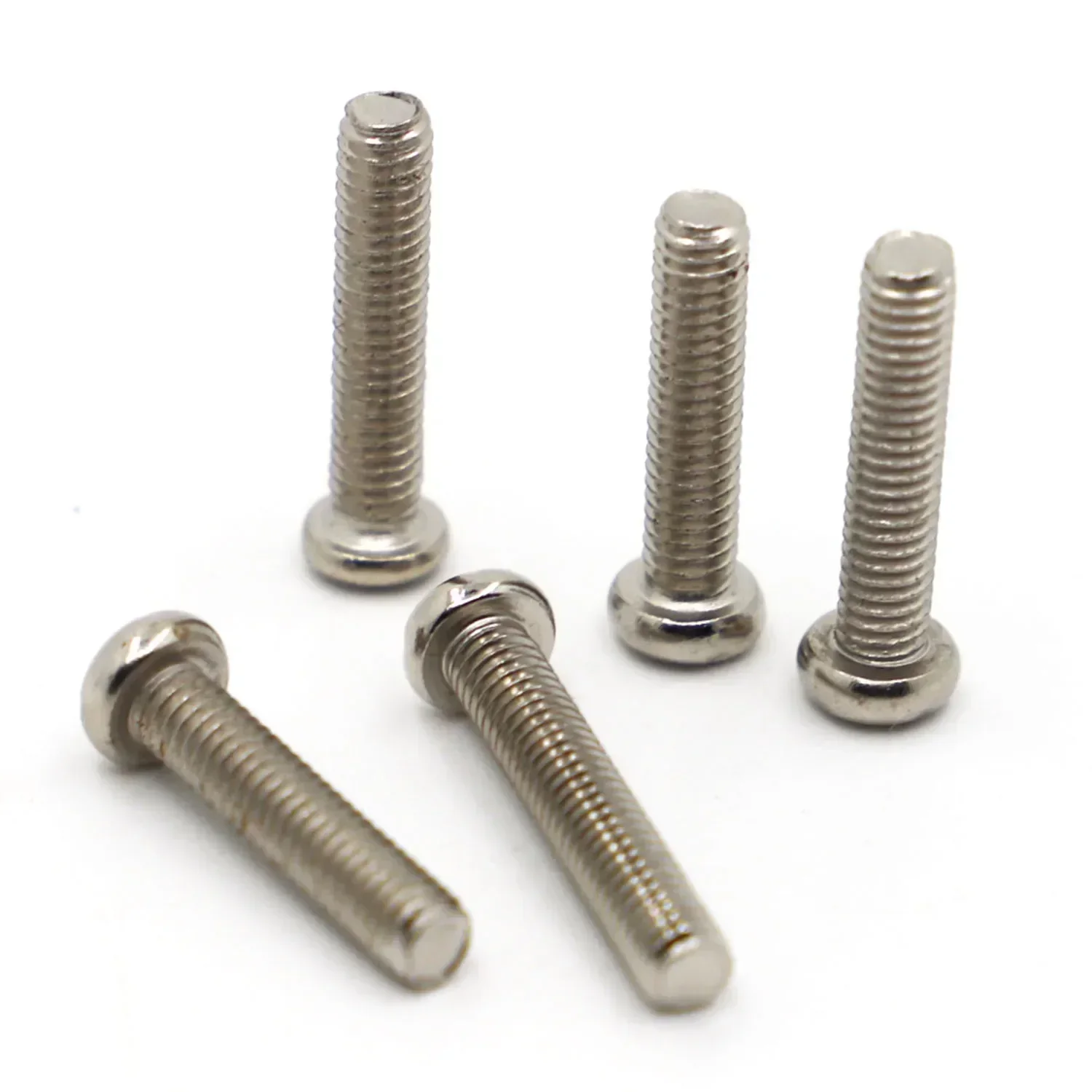 20/50pcs M1.2 M1.4 M1.6 M2.5 M2 M3 M4 ISO7045 DIN7985 GB818 Nickel Plated Cross Recessed Round Pan Head Pm Screw Phillips Screw