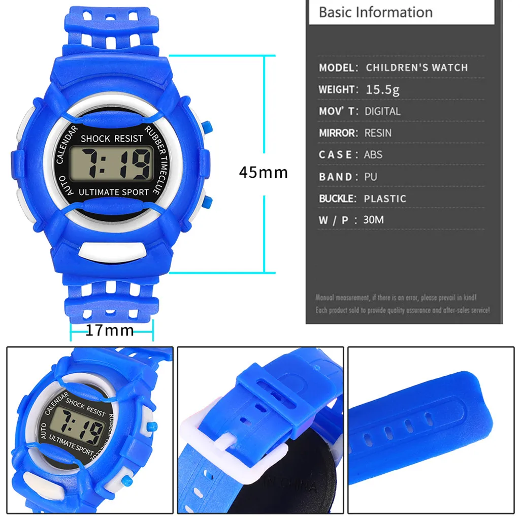 Waterproof Children Watch for Boy Girls Fashion Digital Wristwatches Outdoor Silicone Sport Kids Watch Bracelet reloj montre