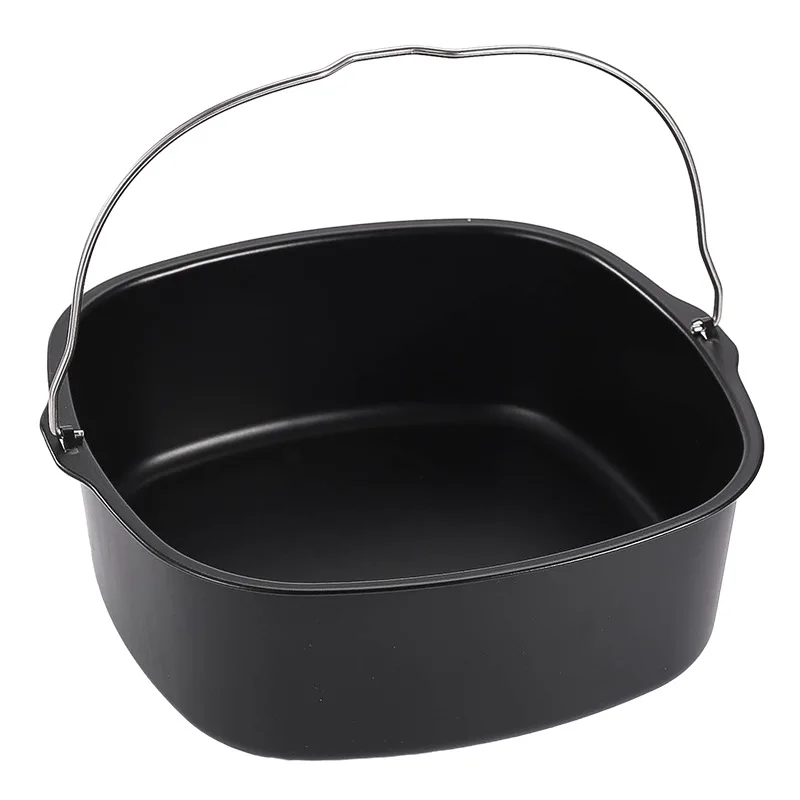 Square Non-stick Coating Inner Basket Tray for Air Fryer- Household Baking Pan Cake Oven