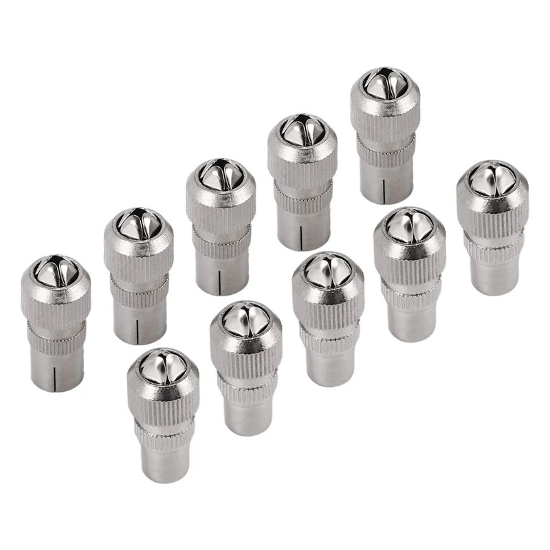 A47U 10pcs (5 x Male, 5 x Female)TV Aerial Coaxial Cable Connectors Adaptor