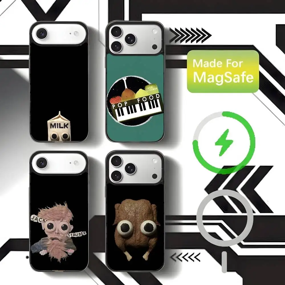 

Jack Stauber Phone Case For iPhone 17,16,15,14,13,12,11,Pro,Max,Plus,Mini,SE4,E Magnetic Magsafe Wireless Charging