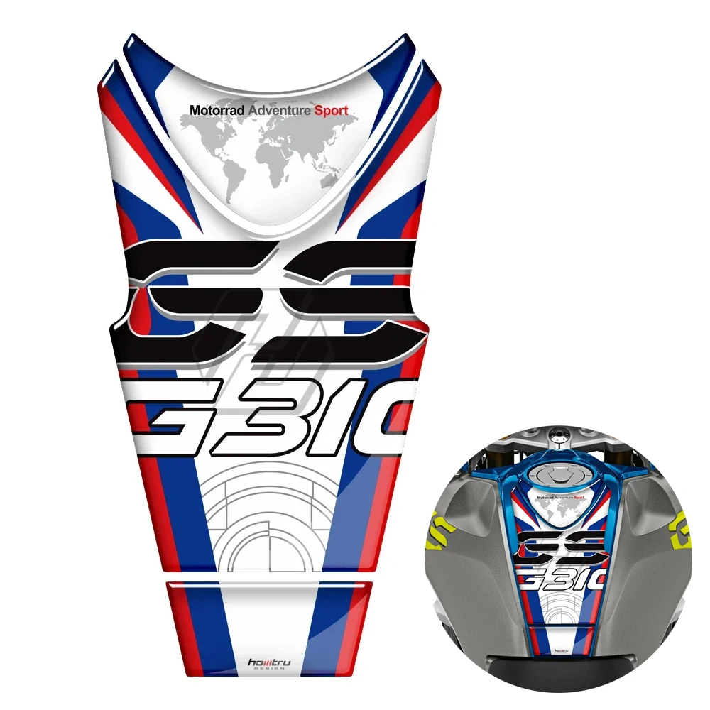 For BMW G310 GS 2018-2020 motorcycle modification 3D resin fuel tank pad anti-wear sticker