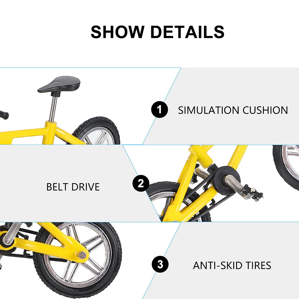 2 set Finger Bike For Boys Aluminum Alloy Desktop Game Stress Relief Tabletop Competition Simulation Bike