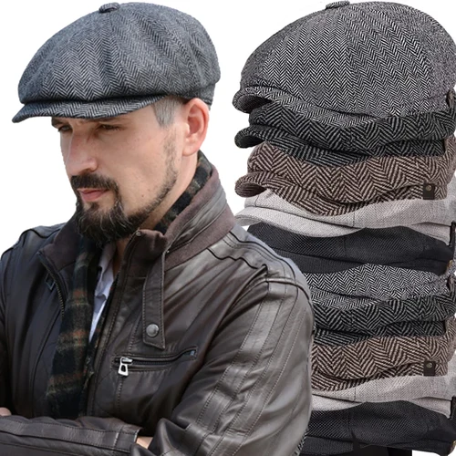 Gorras Retro Vintage para hombre, sombreros de pintores británicos, boinas de moda para Otoño e Invierno, gorra plana en espiga, boinas de Hip Hop para mujeres y hombres, nuevo