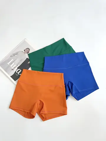 Women Sports Biker Shorts Women Naked Feeling High Waist Yoga Shorts Push Up Fitness Leggings Tummy Control Yoga Slim Shorts