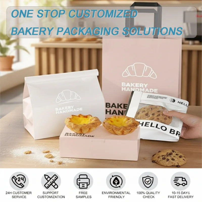 custom.Custom Printed Takeaway Food Packaging Box Bakery Street Snack Recyclable Paper Container Your Fast Food
