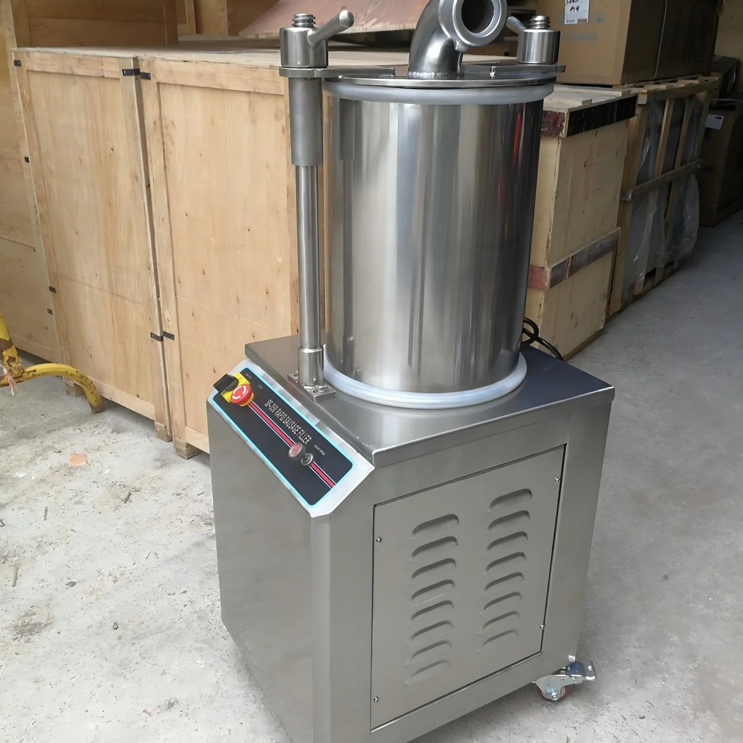 15L 750W Stainless Steel Sausage Filling Machine Hot Dog Maker Salami Stuffer for Commercial Restaurant Kitchen Equipment
