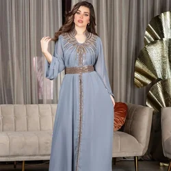 Floral impresso abaya árabe vestido longo feminino muçulmano marroquino kaftan robe golfo jalabiya dubai islam turquia vestidos ramadan vestido