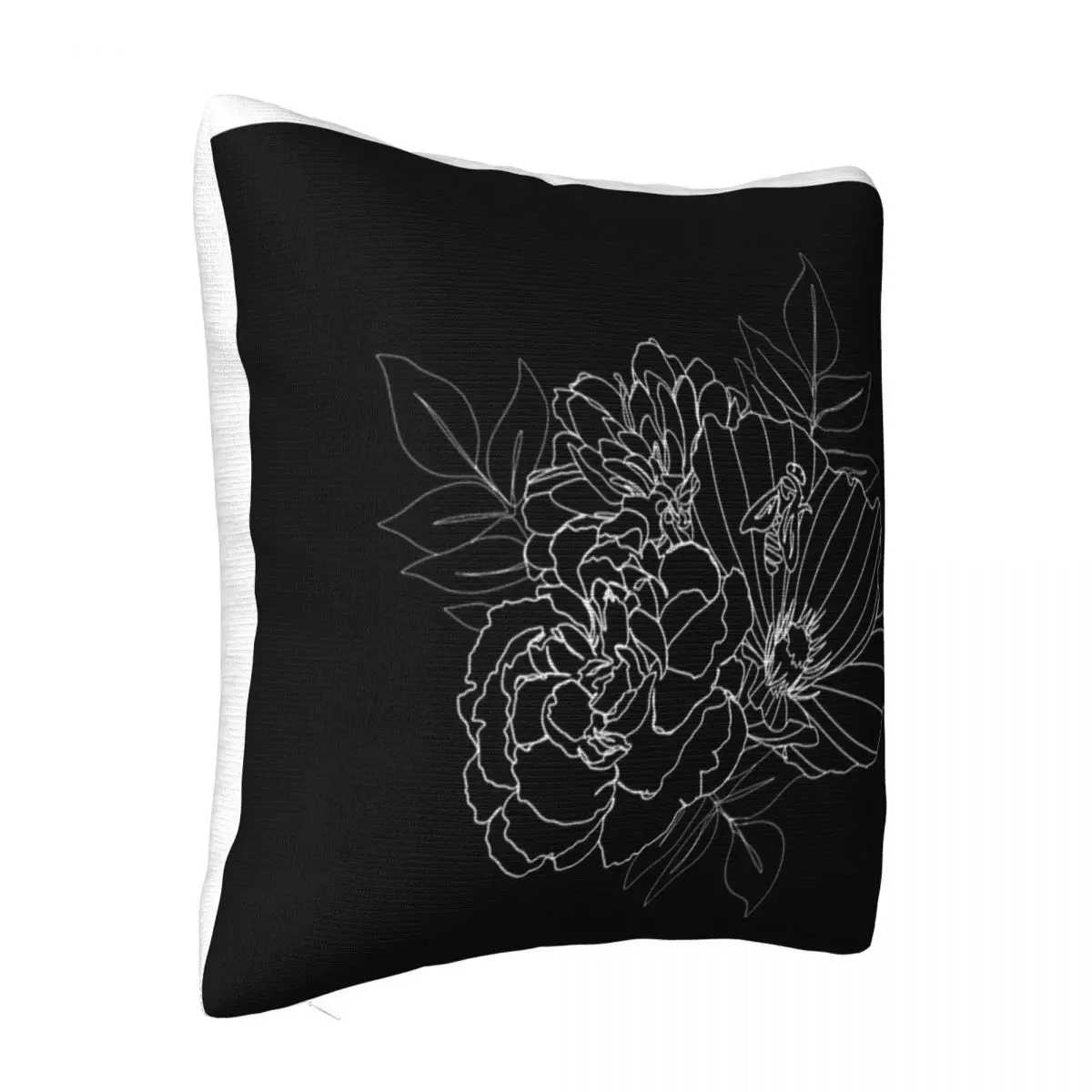 Black Floral Arrangment Decoration Pillow Covers Home And Decoration Pillow Case Pillow Cover