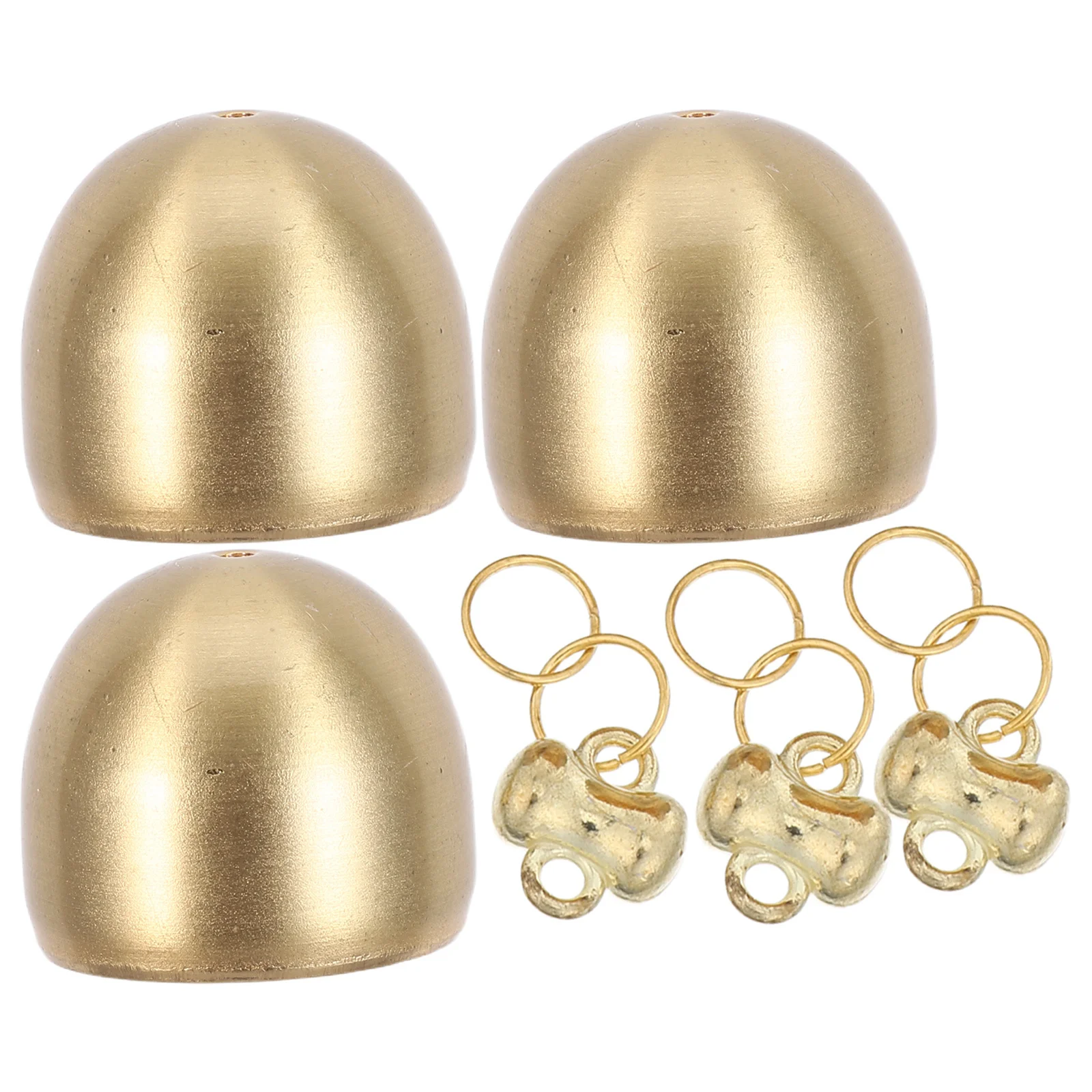 

3Sets Decorative Wind Chime Accessories Copper Bells Hanging Vintage Finish for Outdoor Garden Patio Balcony DIY Craft Projects