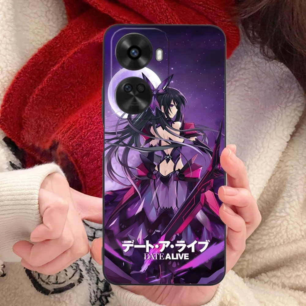 DAL Tohka Yatogami Mobile Cell Phone Case for Huawei Nova 12 11 10 9 8 7 Pro SE 5G Black Soft Phone Cover Shell