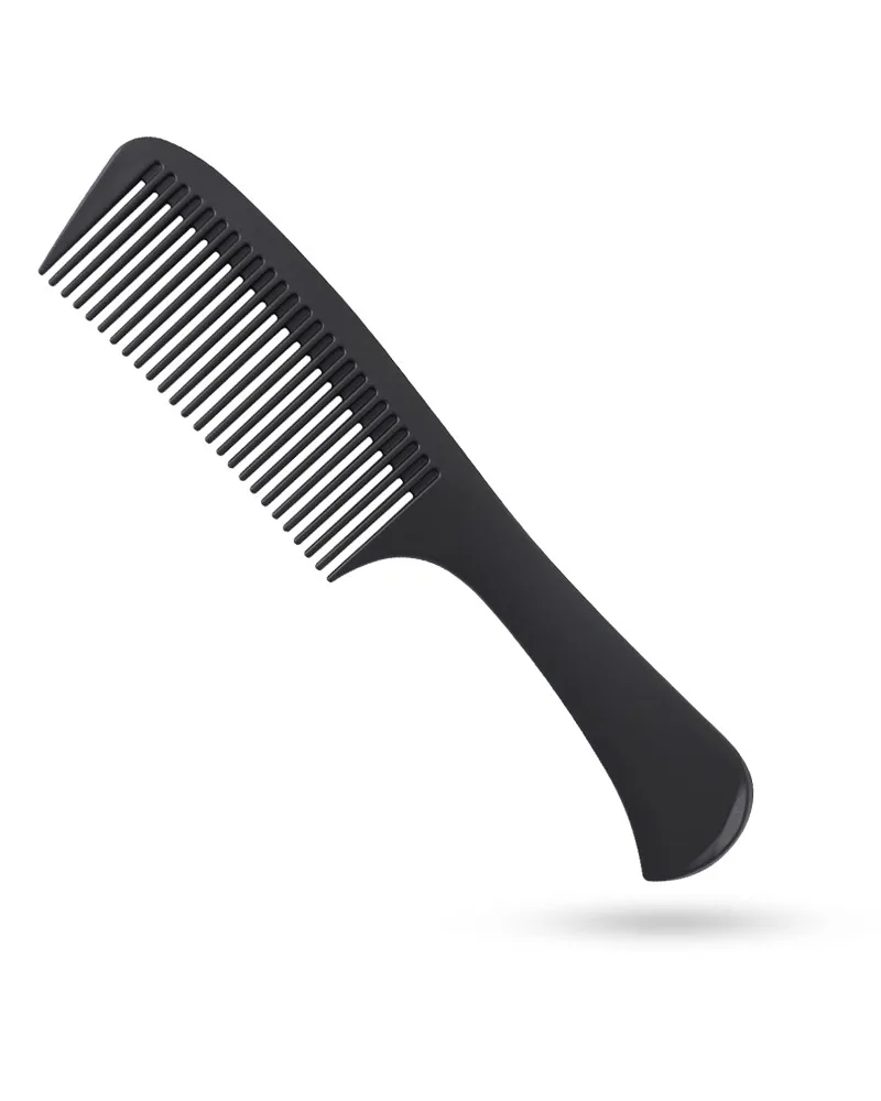 

Large Carbon Fiber Detangling Comb – Professional Round-Tooth Design with Ergonomic Handle for Men & Women (Barber & Travel Use)